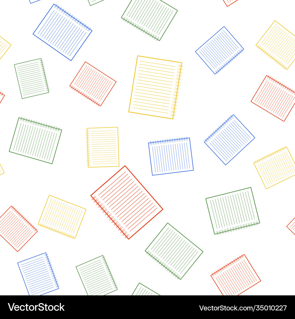 Color notebook icon isolated seamless pattern Color notebook icon isolated seamless pattern vector image