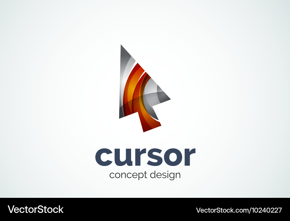 Cursor logo template mouse pointer and arrow Vector Image