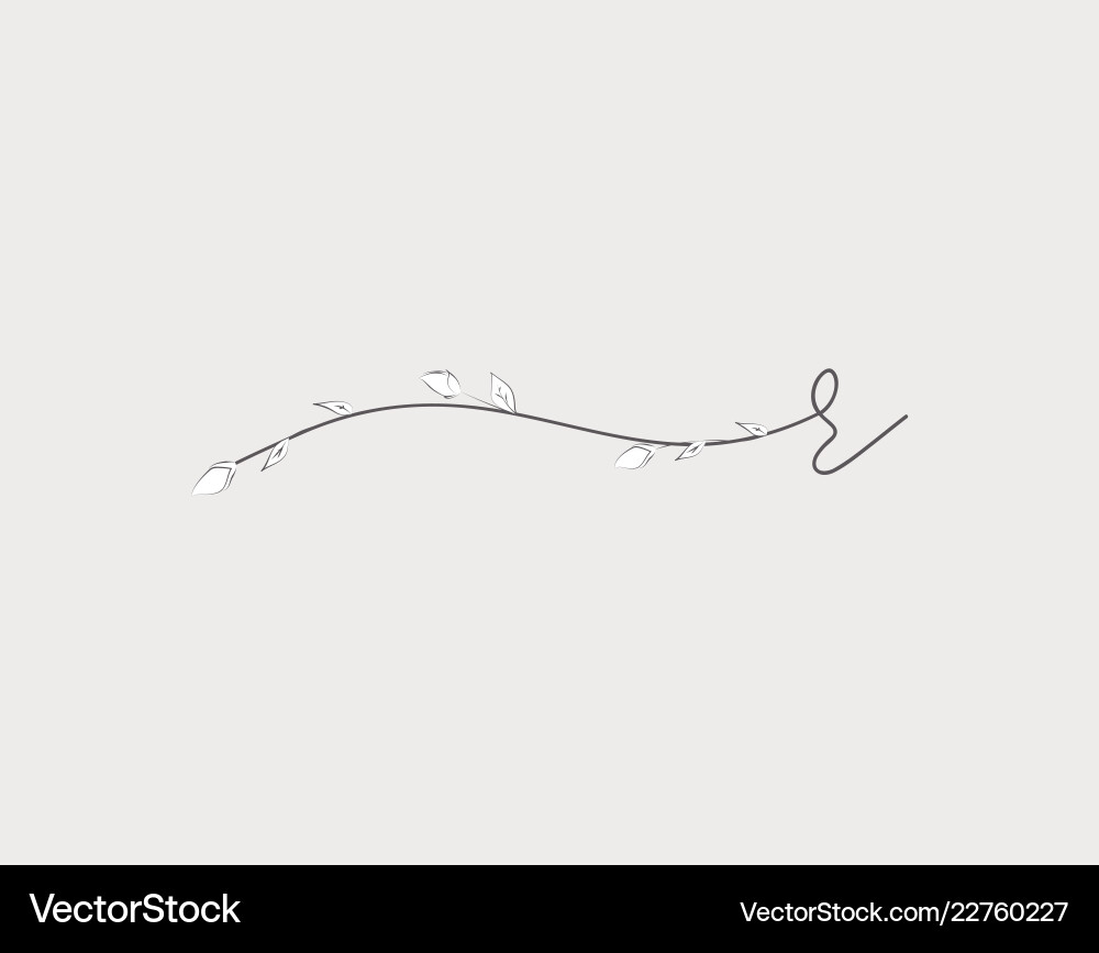 Hand lettering floral r lowercase monogram Vector Image