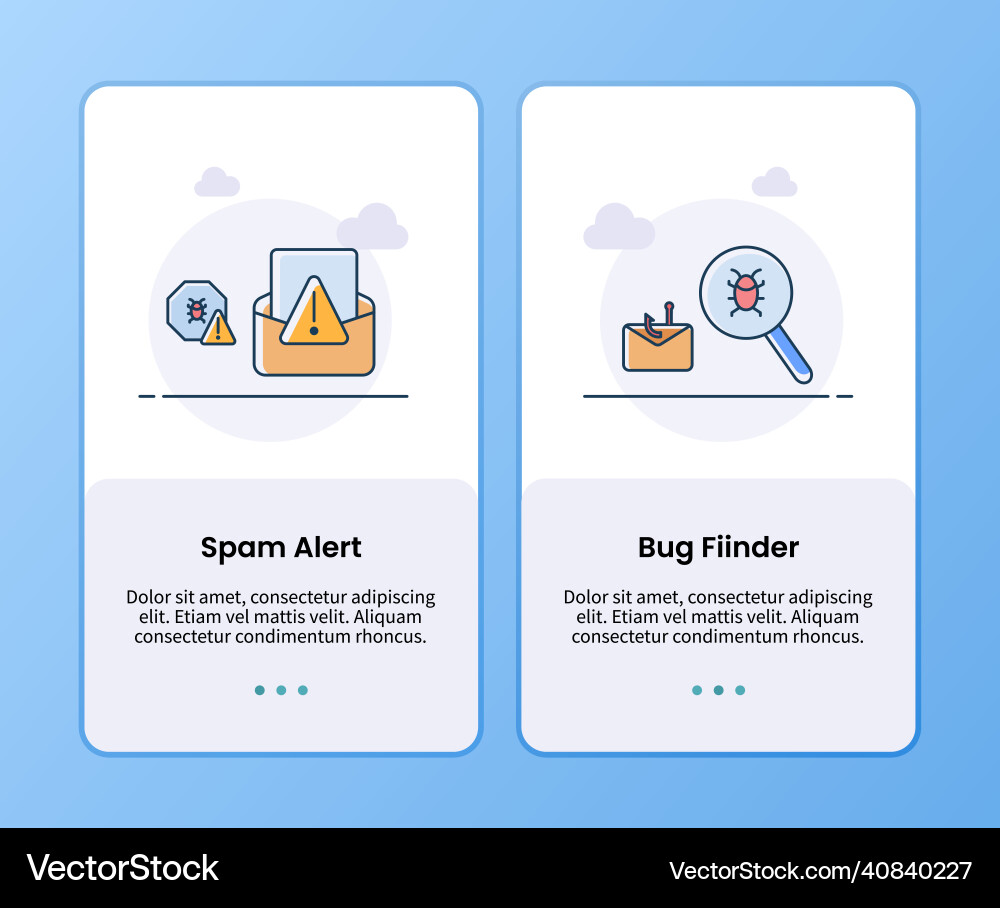 Internet security spam alert and bug finder Vector Image