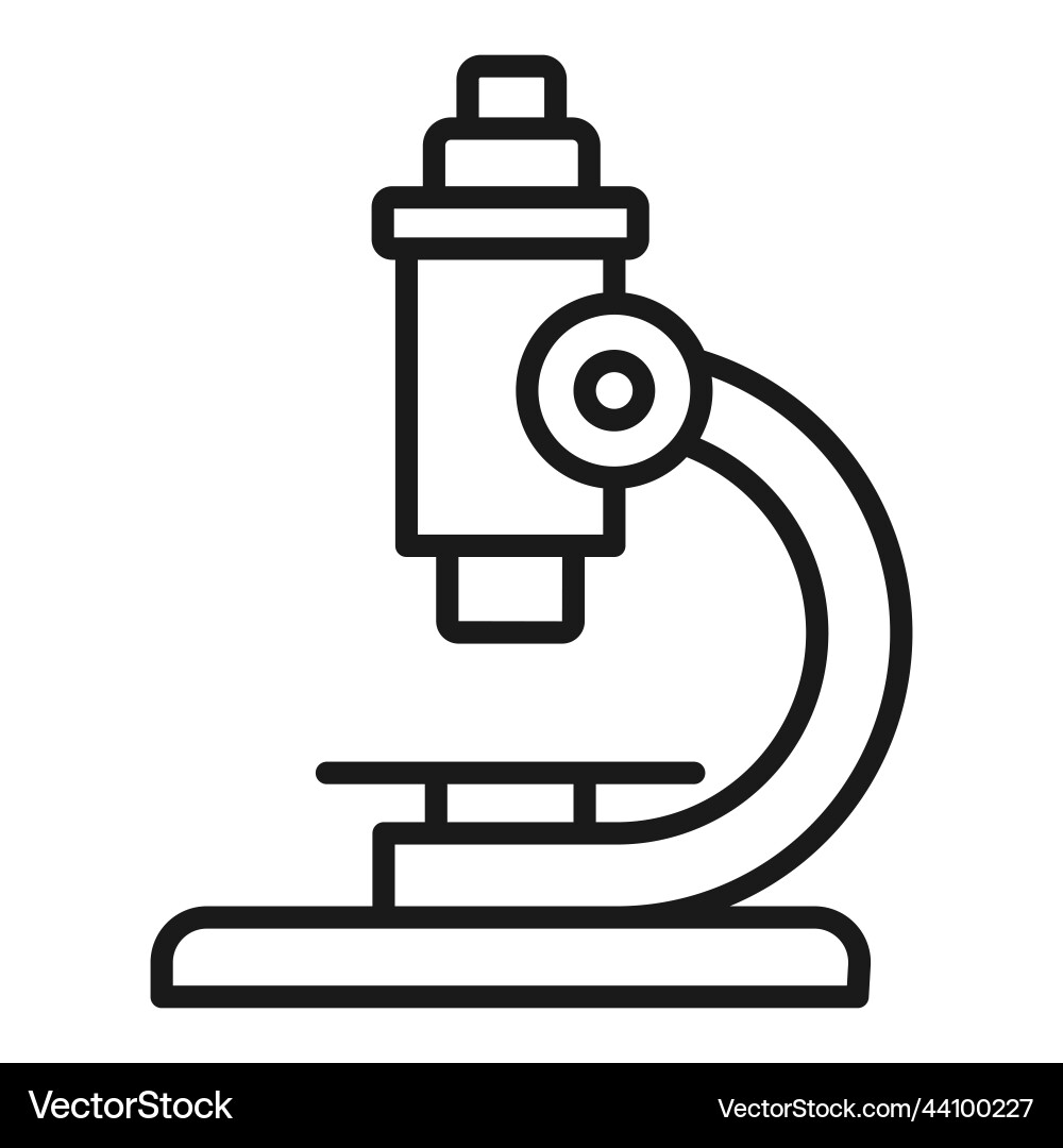 Laboratory microscope line icon lab concept Vector Image