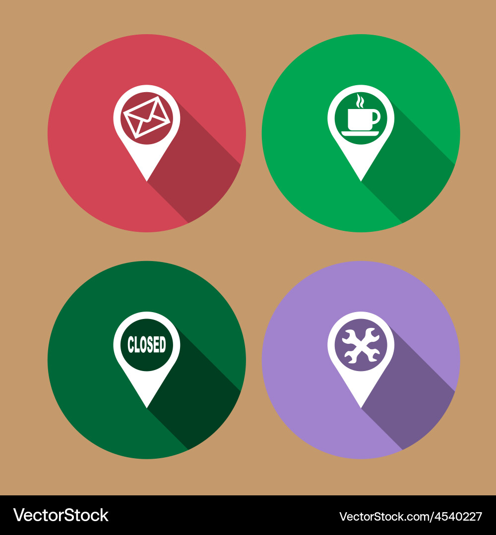 Map pointer vector image