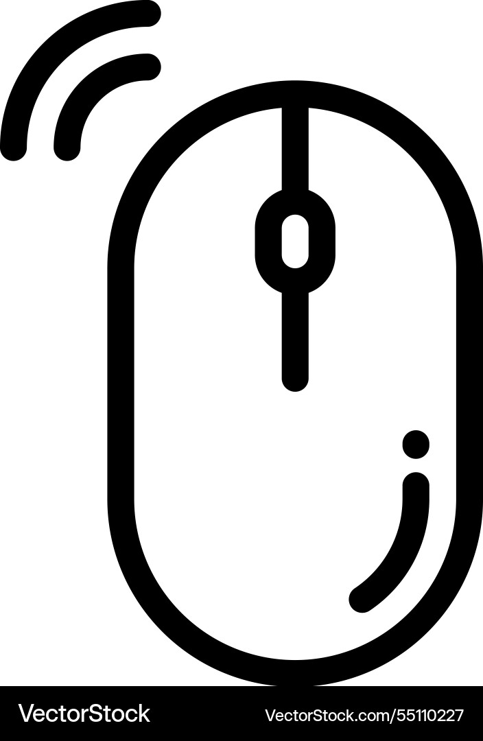 Mouse icon thin linear style design isolated Mouse icon thin linear style design isolated vector image
