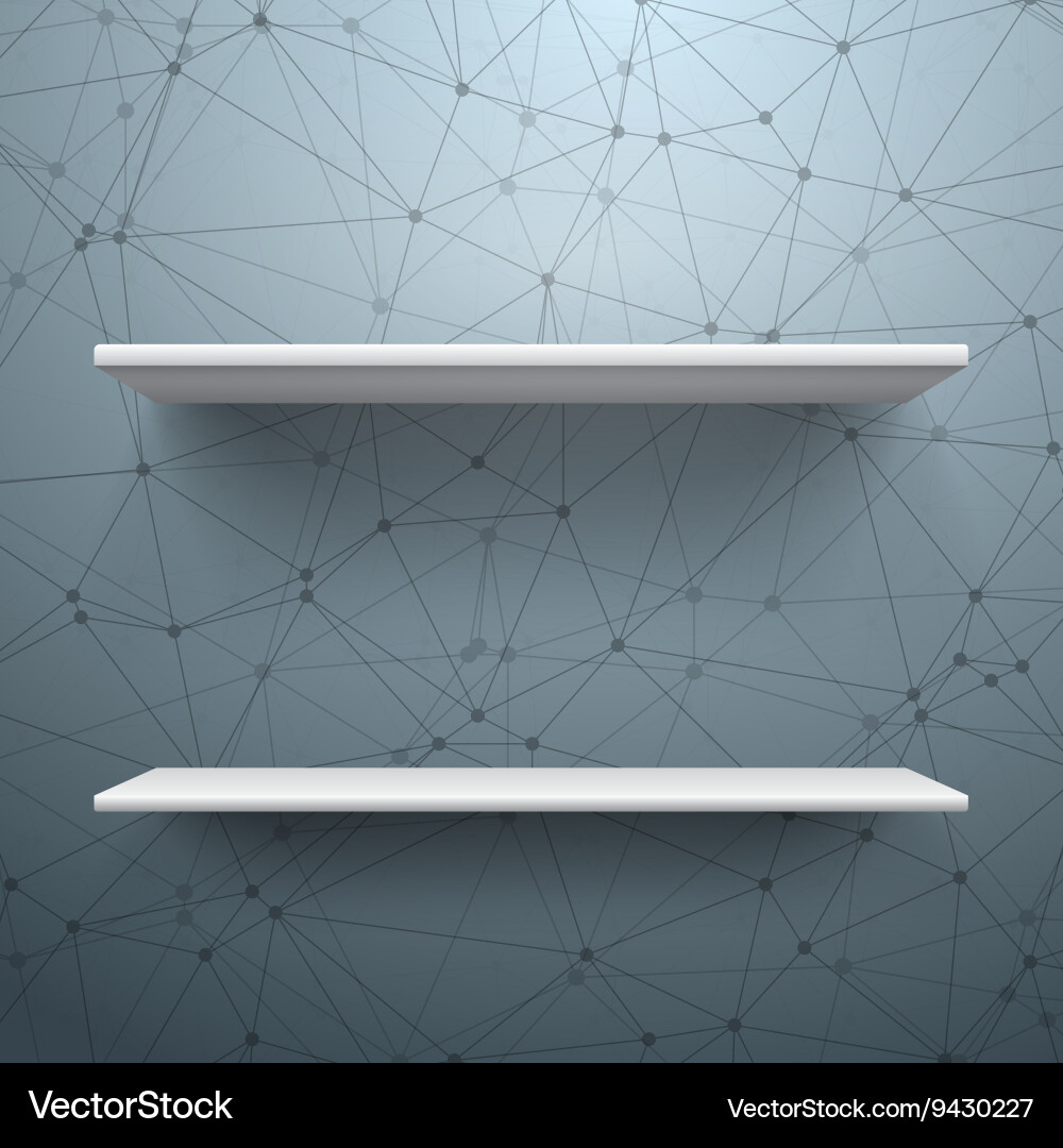 Realistic shelf eps10 empty vector image