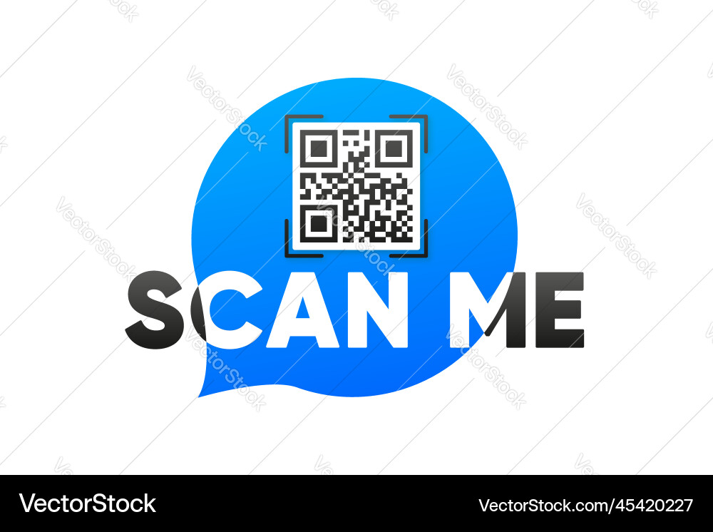 Scan the qr code banner scanning Scan the qr code banner scanning vector image