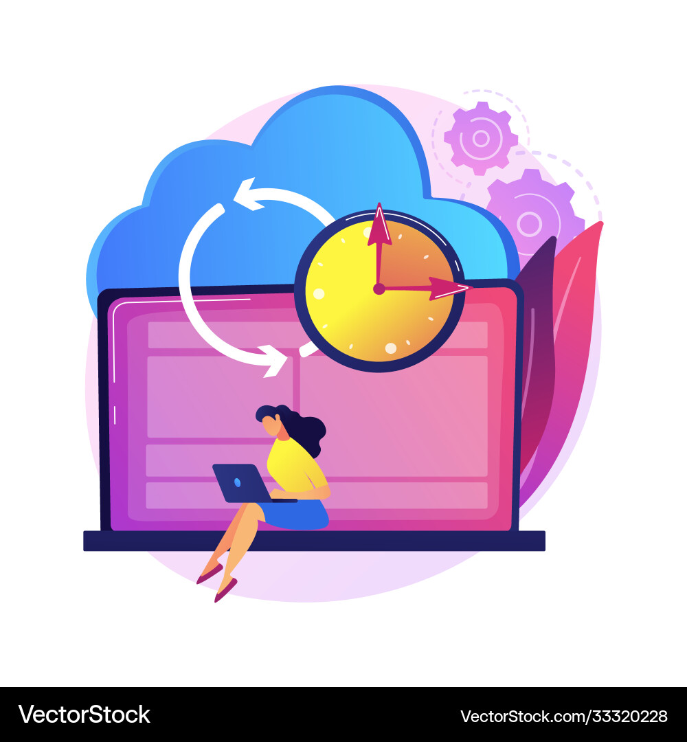 Automatic backup abstract concept Automatic backup abstract concept vector image