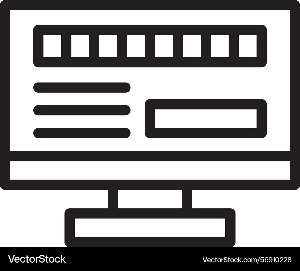 Byte quest linear style icon design vector image
