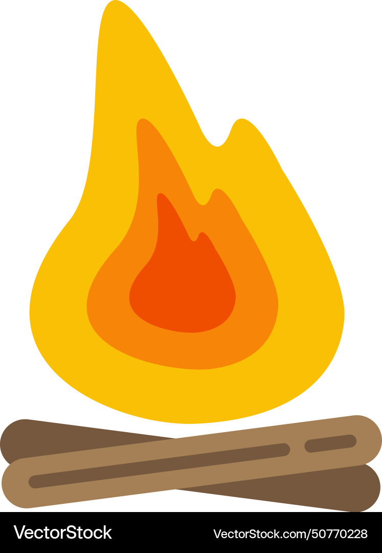 Campfire Reise Farbe Icon Brennen Flammen Feuer Campfire Reise Farbe Icon Brennen Flammen Feuer vektorbild