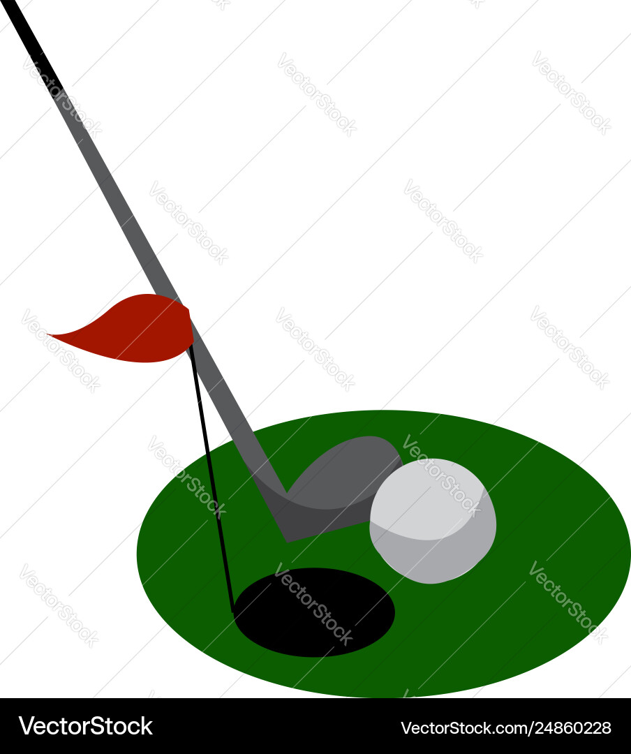 Clipart golf field with flat hole ball Royalty Free Vector clipart-golf-field-with-flat-hole-ball-royalty-free-vector