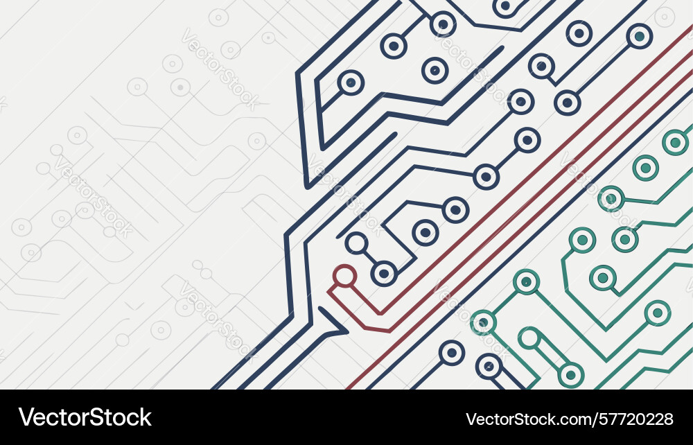 Dynamic circuit board with data lines and vector image