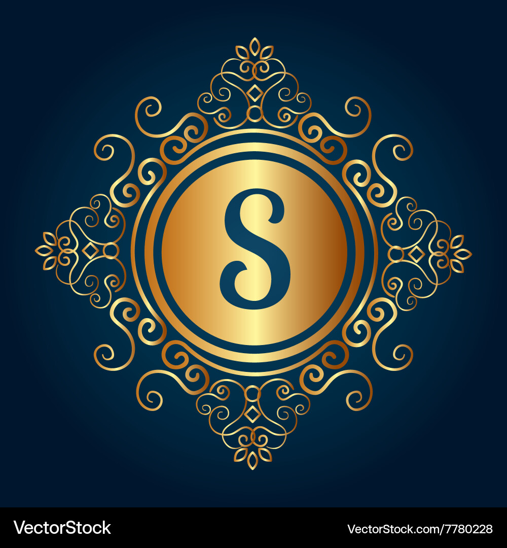 Elegant Monogram Background Vector Image