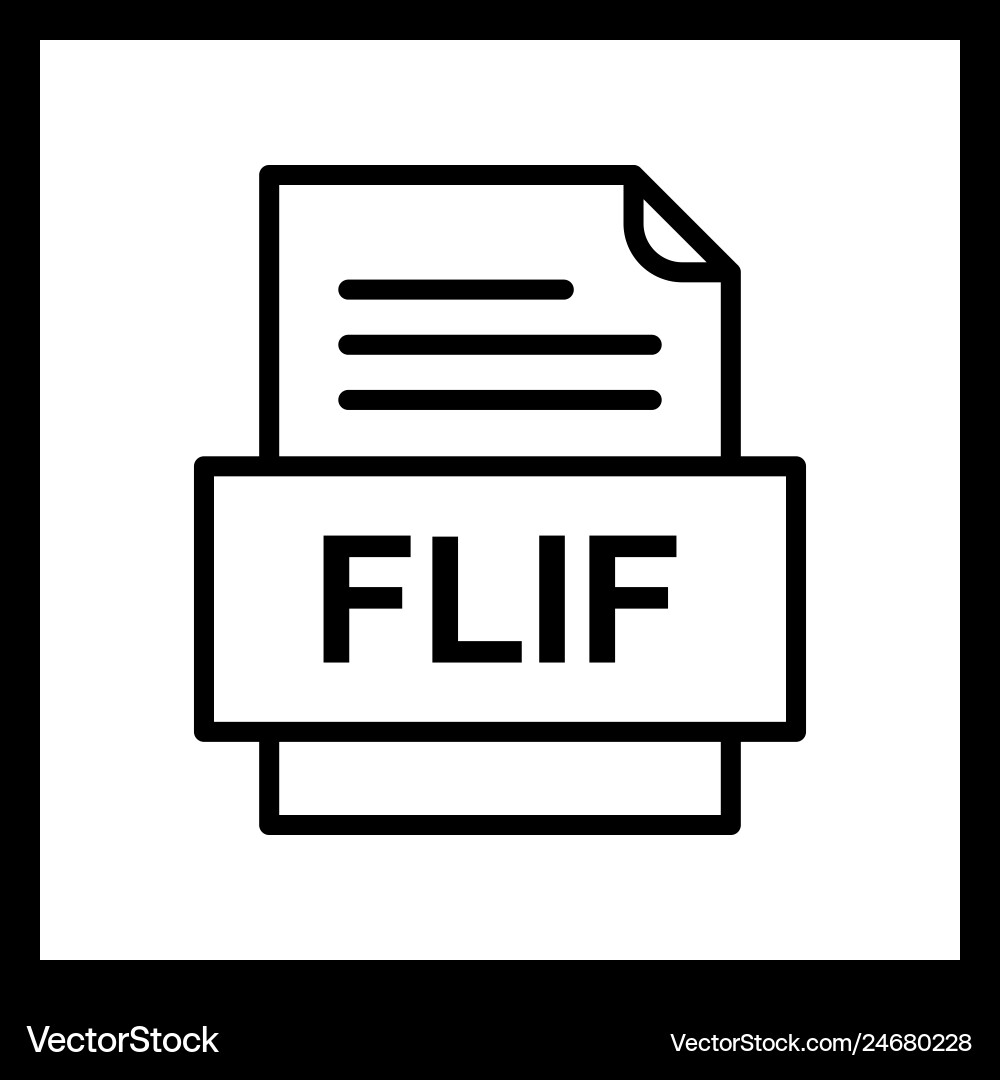 Flif file document icon Vector Image