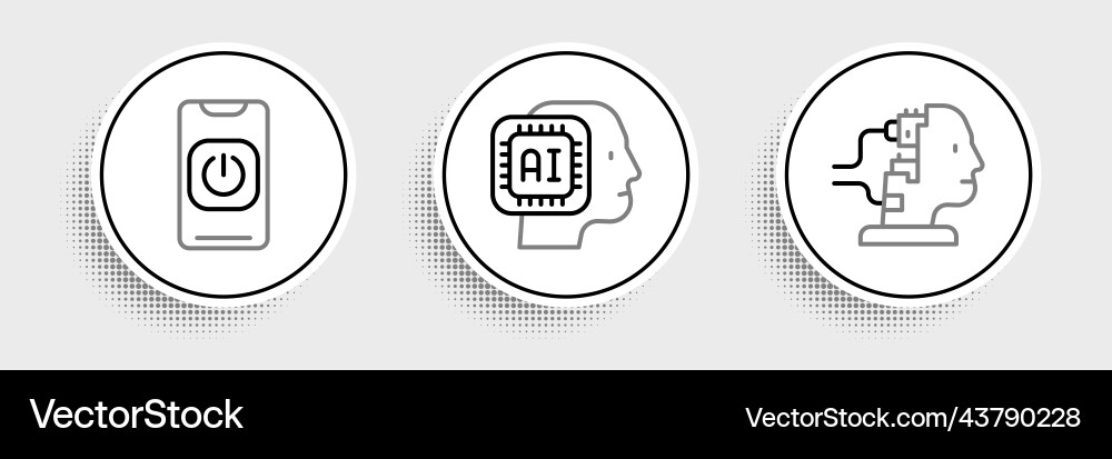 Set line robot for maintenance turn off Set line robot for maintenance turn off vector image