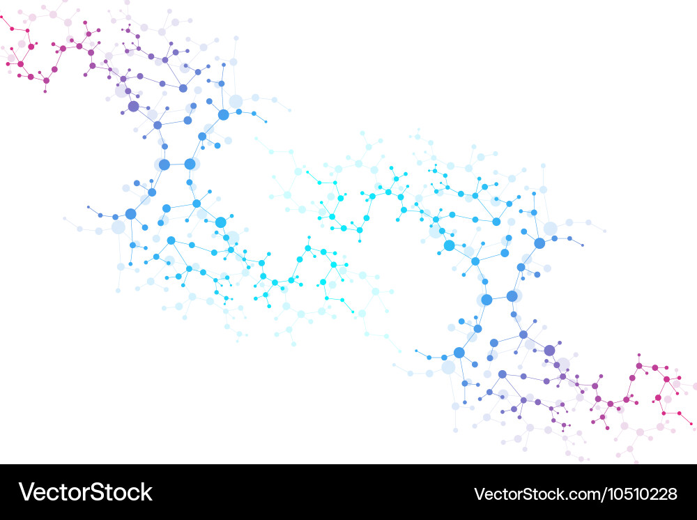 Structure molecule and communication dna atom Vector Image