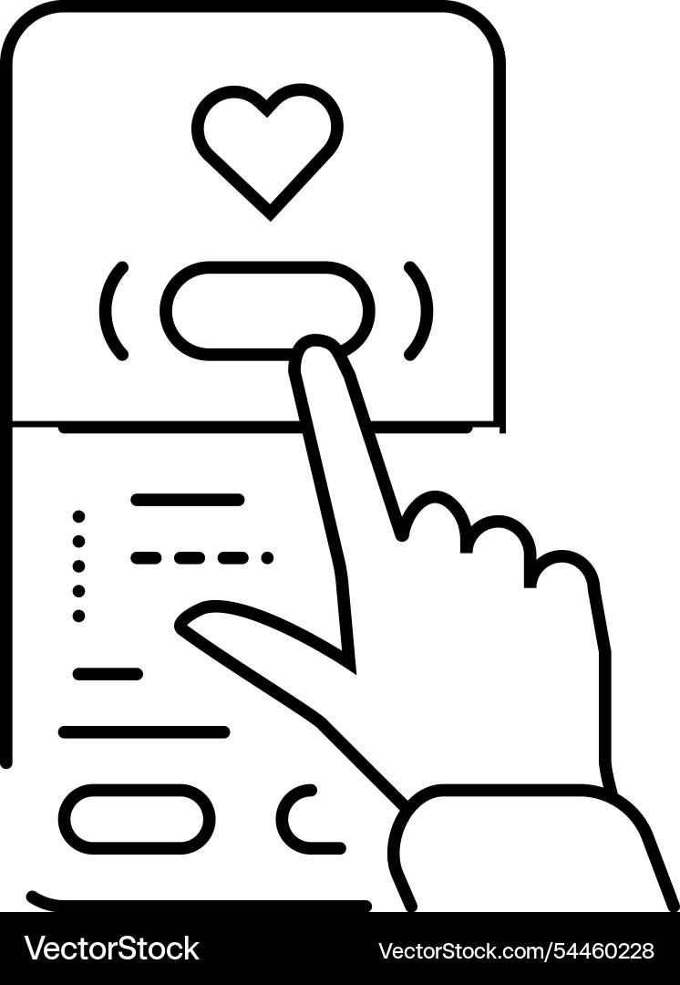 Visual feedback ux ui design line icon Visual feedback ux ui design line icon vector image