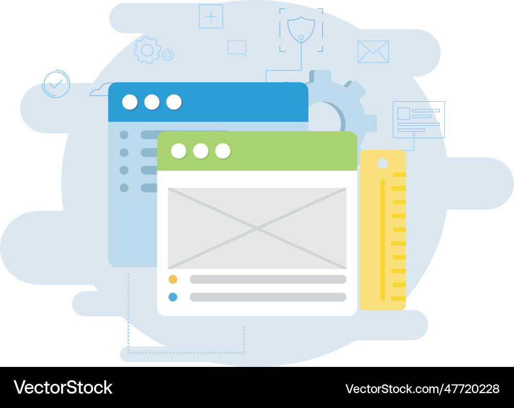 Webpages are in development vector image