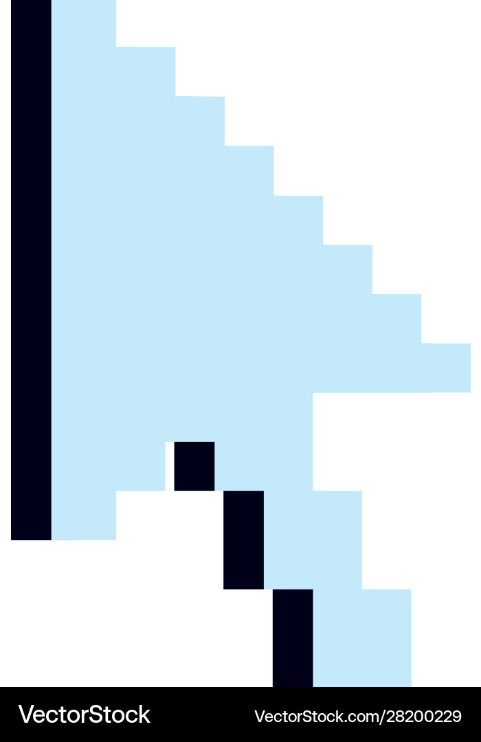 Arrow mouse pointer pixelated icon vector image