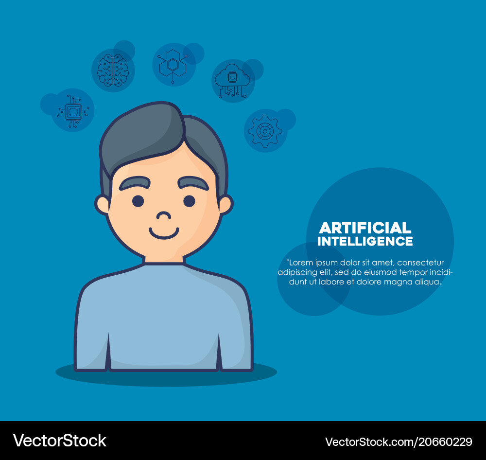Artificial intelligence design vector image