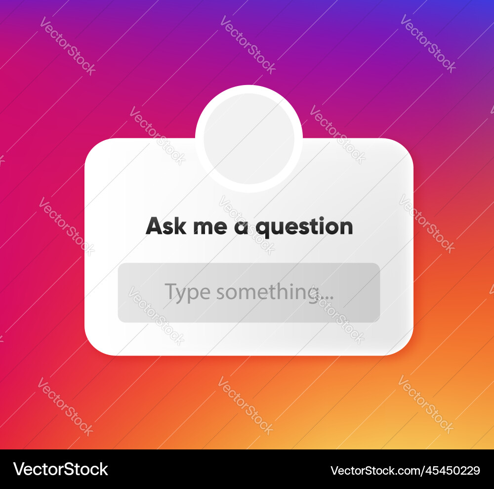 Ask me a question in 3d design form Ask me a question in 3d design form vector image