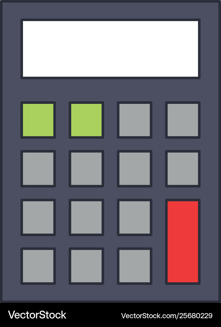 Calculator math device isolated symbol Calculator math device isolated symbol vector image