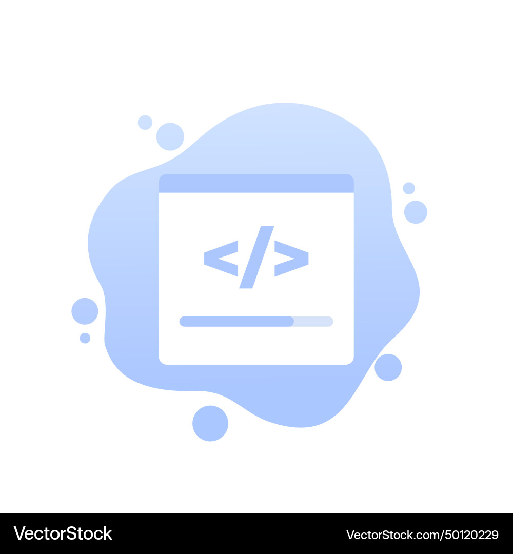Code compilation icon for web and apps vector image