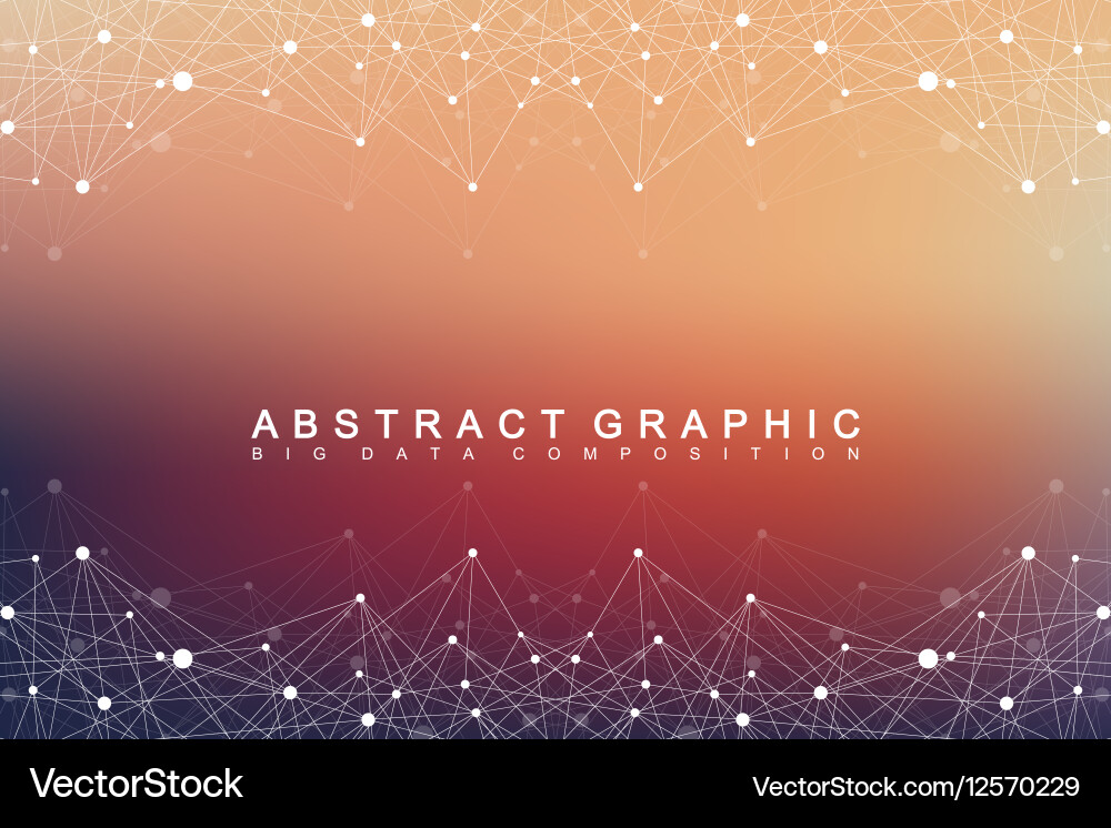 Complex Data Network Background vector image