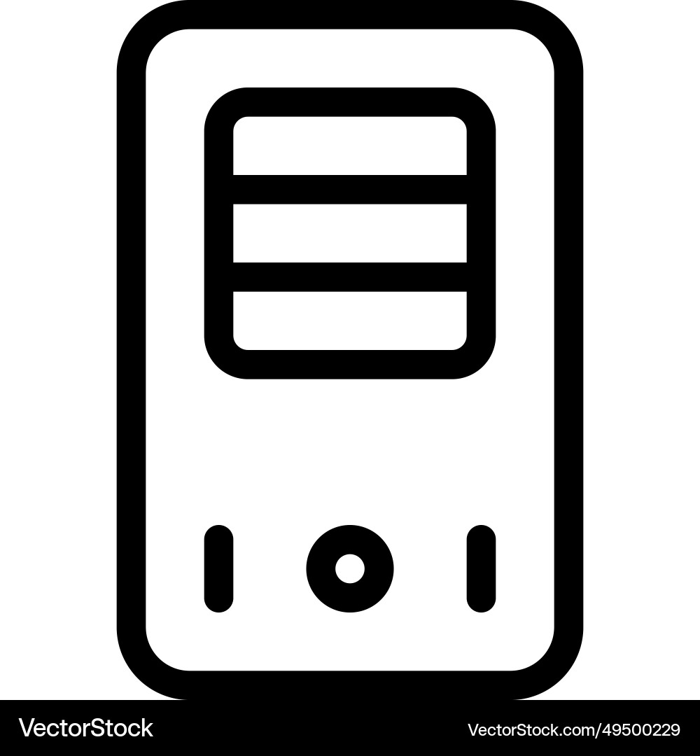 Cpu tower core of computer system Vector Image