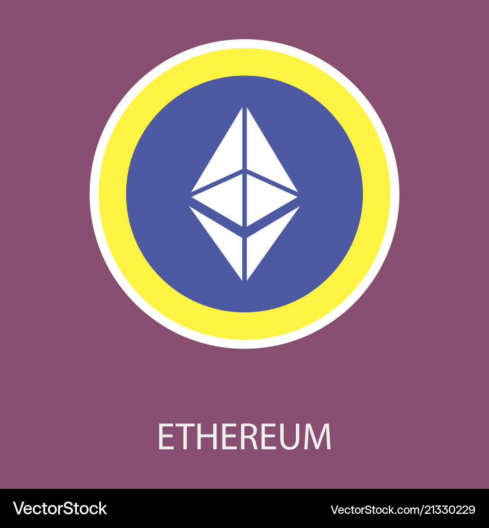 Ethereum symbol icon eps file Ethereum symbol icon eps file vector image