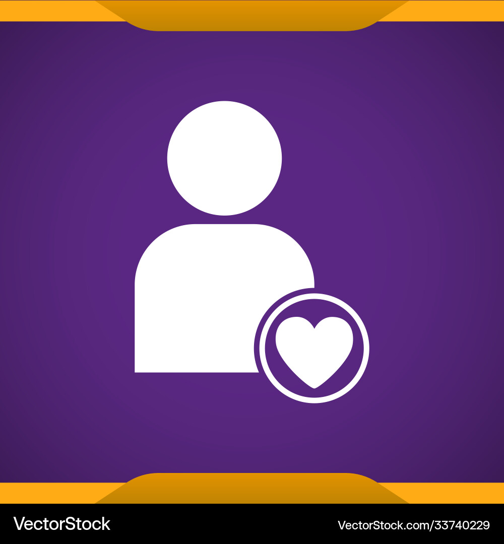 Favorite user icon for web and mobile Vector Image