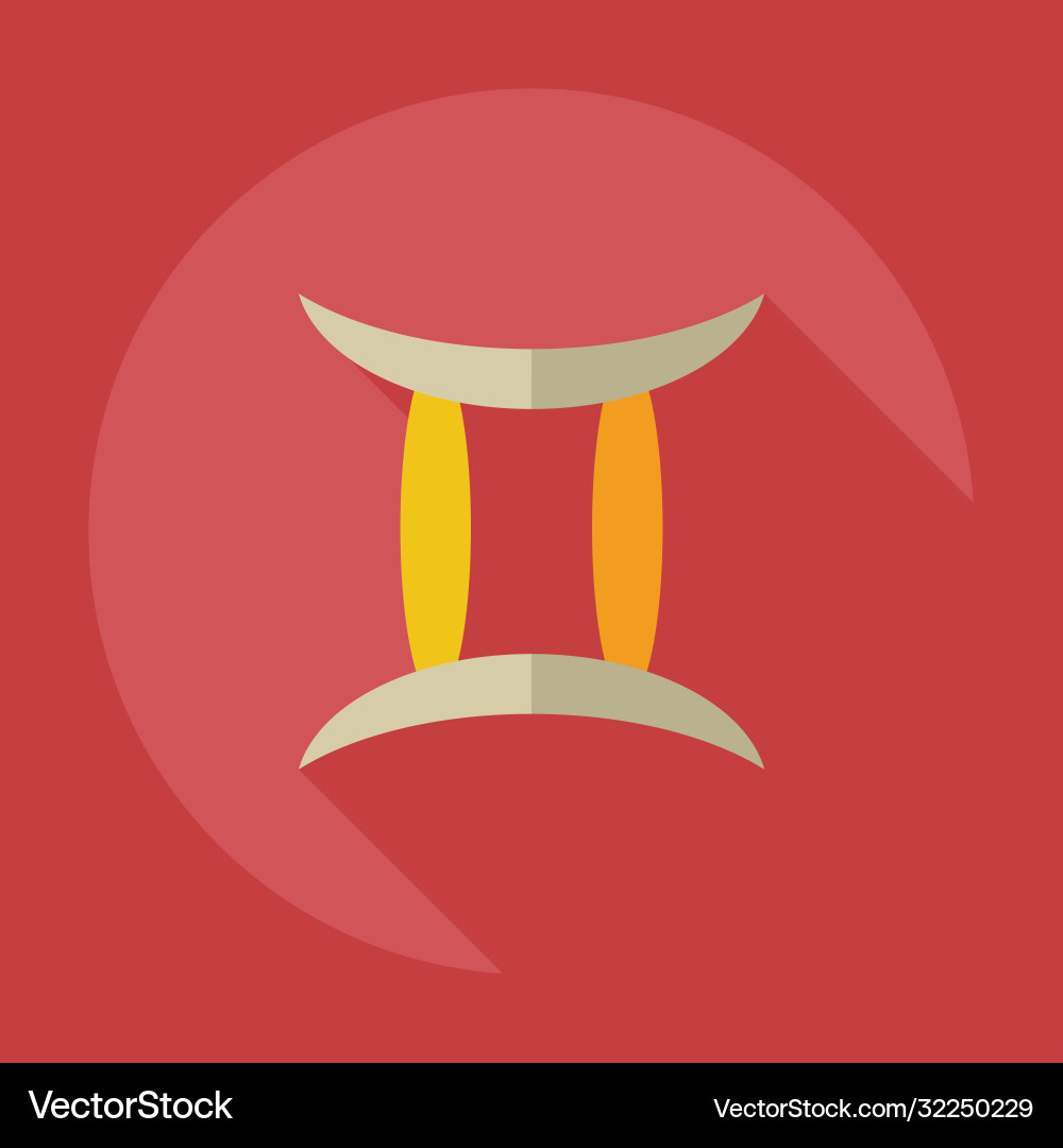 Flat modern design with shadow icons gemini Flat modern design with shadow icons gemini vector image