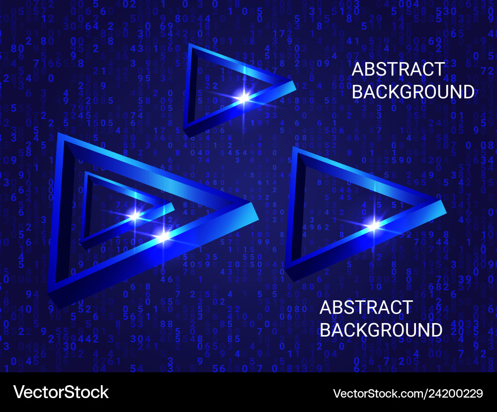 Geometric triangles sparkle on the background Geometric triangles sparkle on the background vector image