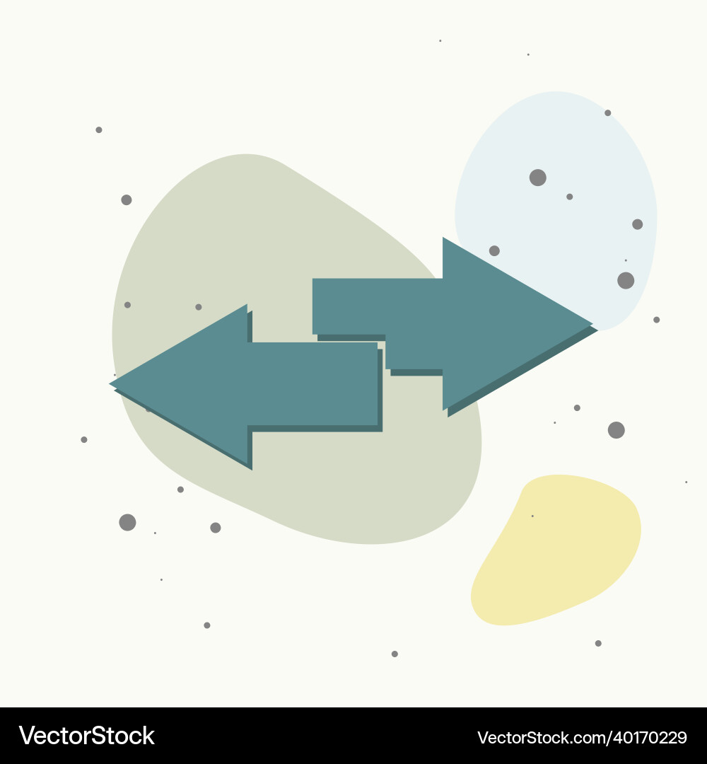 Image two arrows right arrow and left Image two arrows right arrow and left vector image