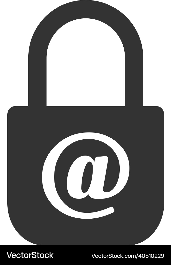 Mail lock setting icon design vector image