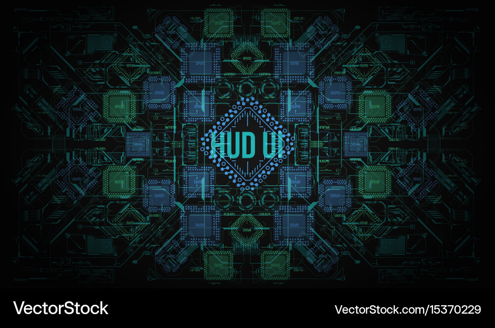 Modern background with futuristic user interface Vector Image