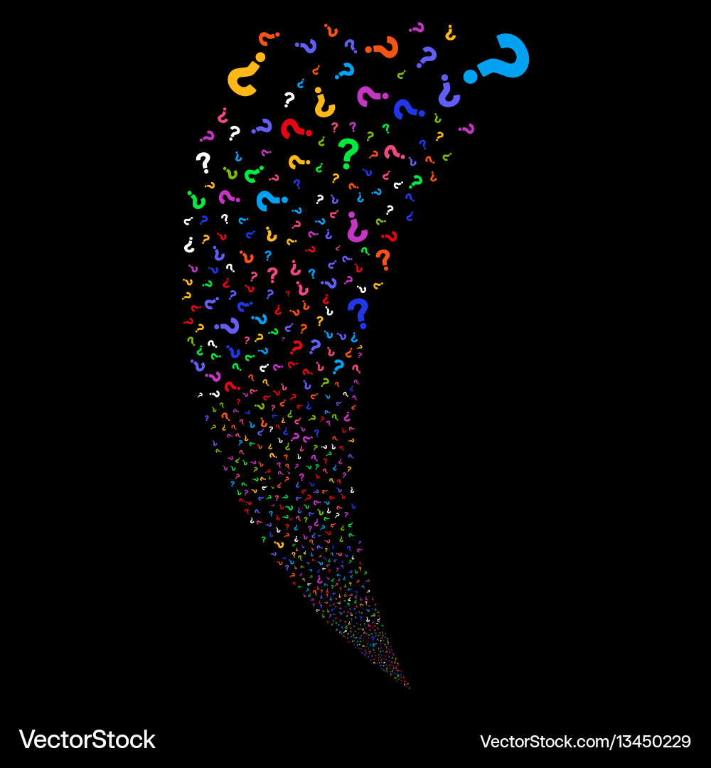 Question random stream Question random stream vector image