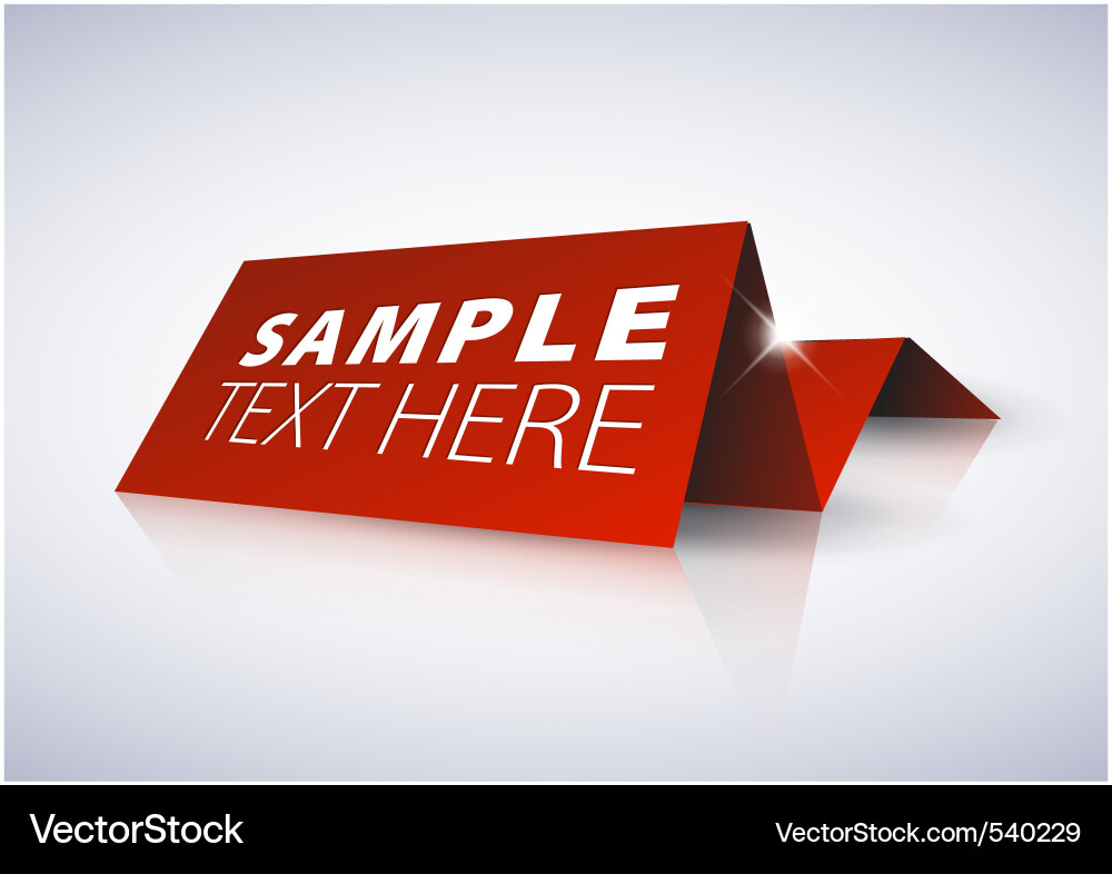 Red Tag with Reflection Vector Image