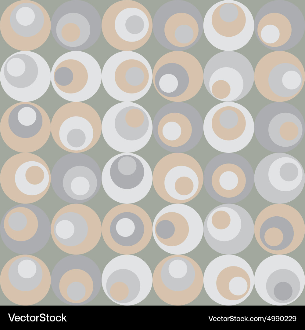 Retro circle seamless pattern vector image