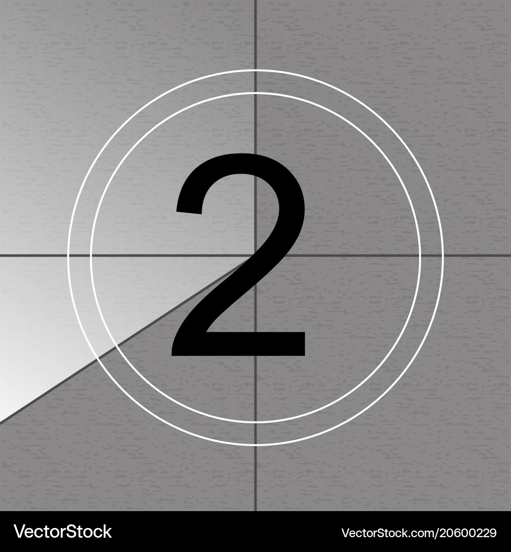 Retro Countdown Timer Frame Vector Image