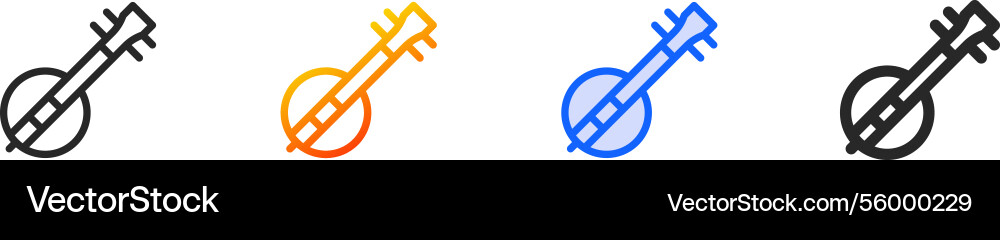 Ruan iconthin linear gradient blue stroke Vector Image
