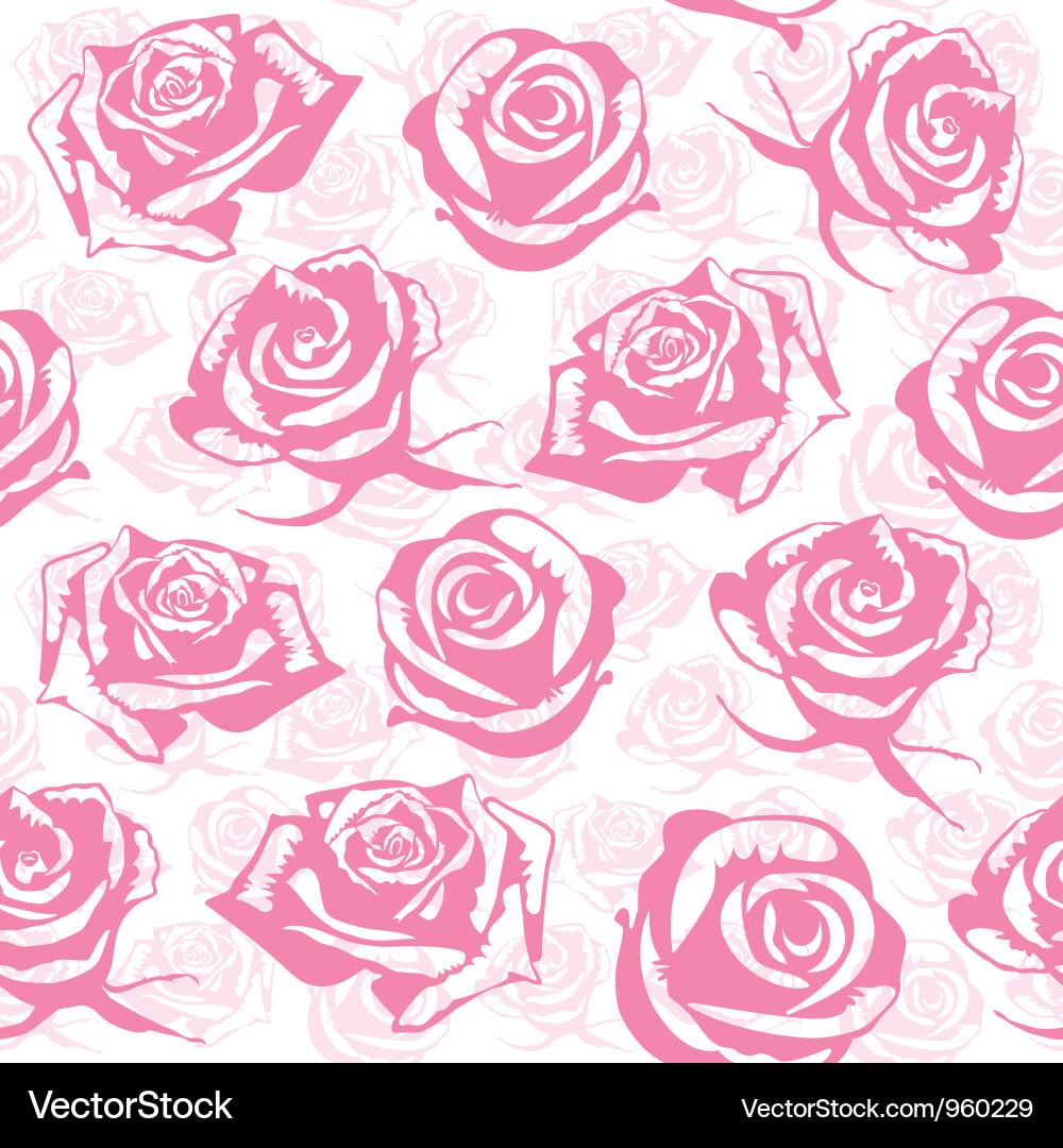 Seamless pink flower background Royalty Free Vector Image