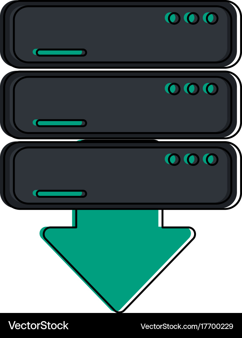 Servers download web hosting icon image vector image
