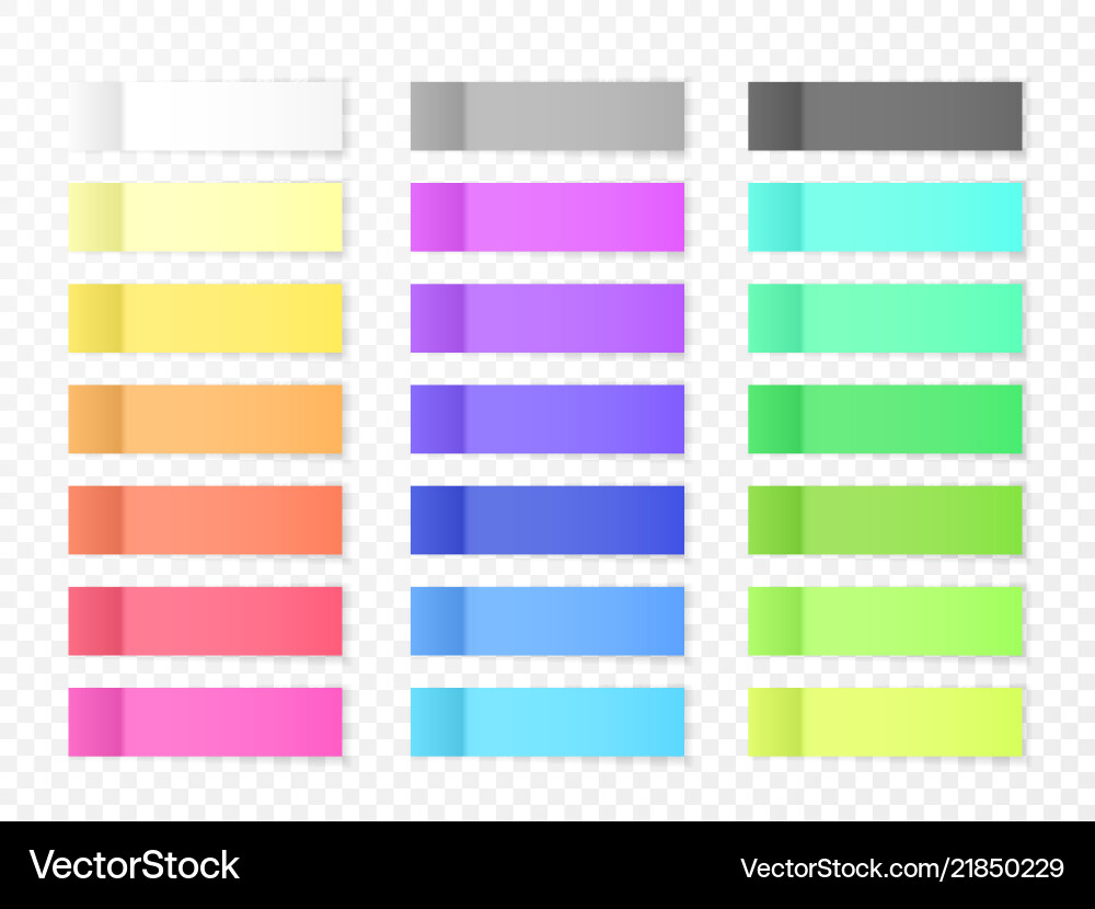 Sticky Notes with Shadow Vector Image