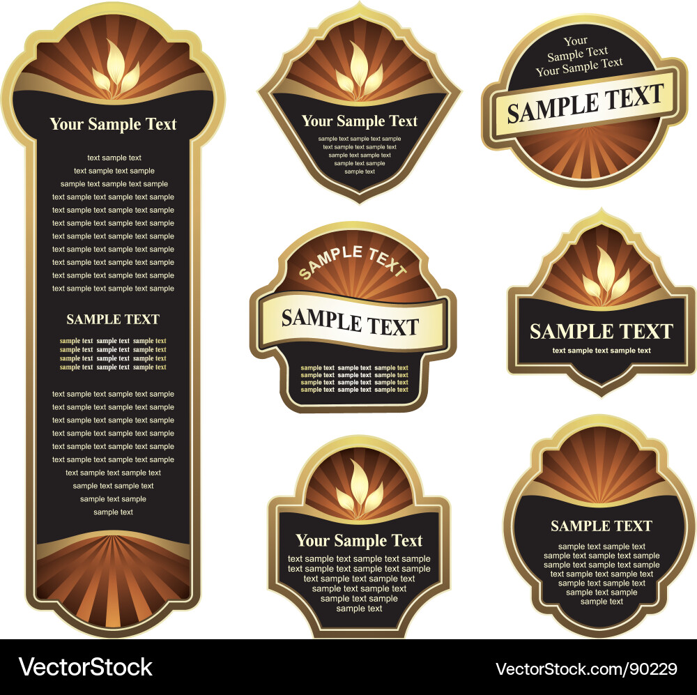 Text Labels & Signage vector image