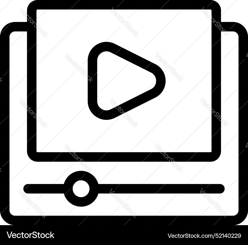 Video player interface showing playing Video player interface showing playing vector image