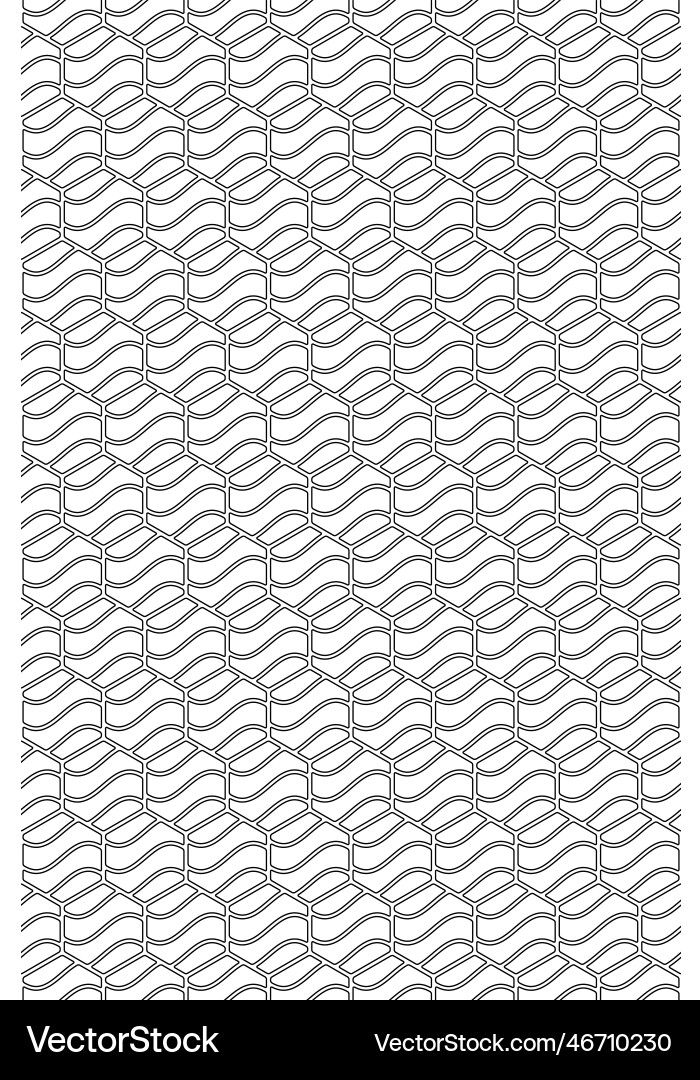 Abstract splitted hexagon pattern Vector Image