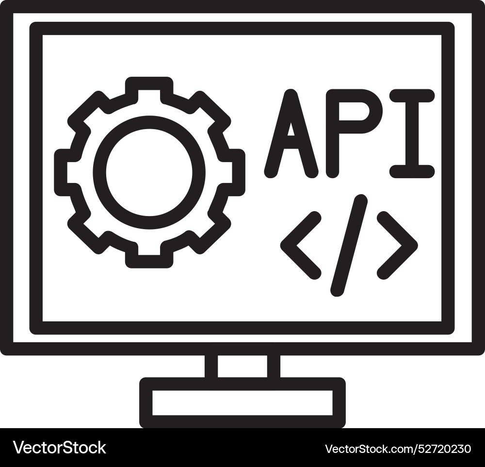Api line icon design Vector Image