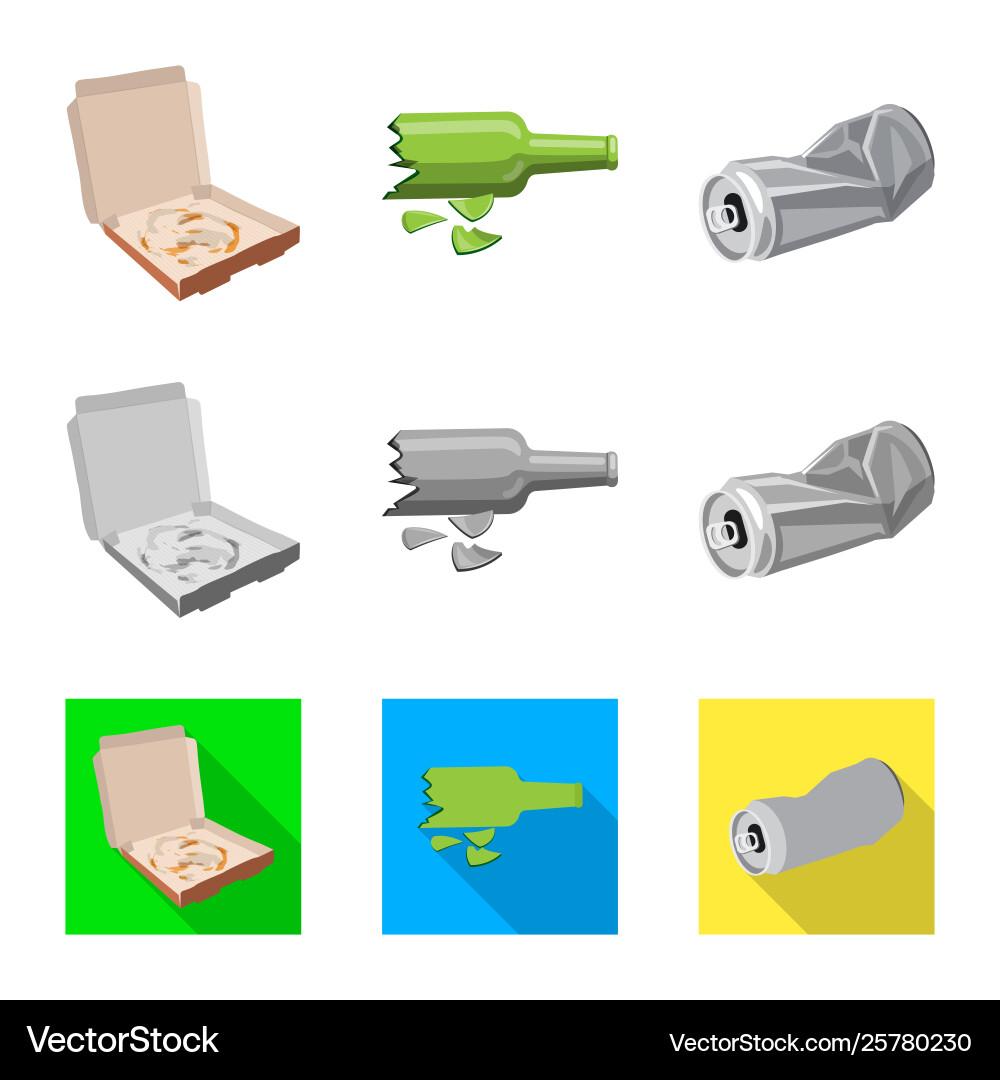 Design dump and sort sign set Vector Image
