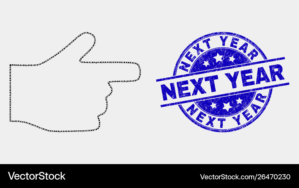 Dot right pointer finger icon and scratched Dot right pointer finger icon and scratched vector image