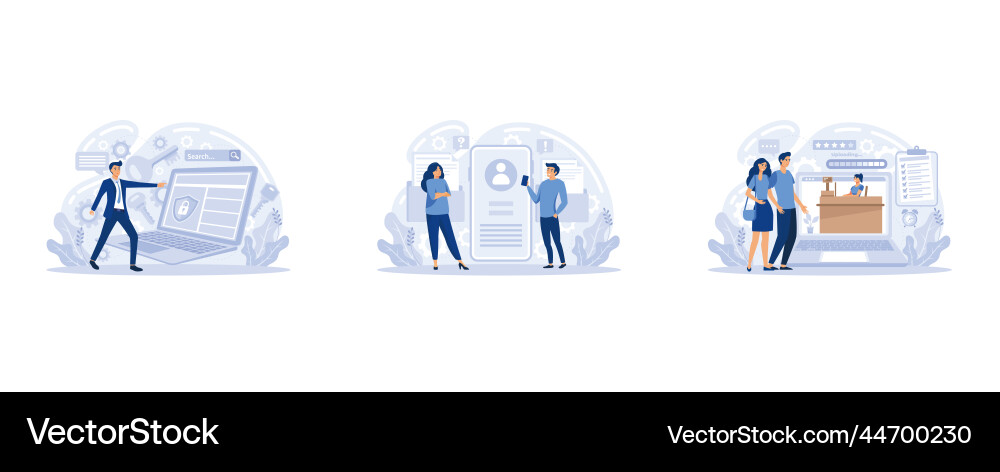 Enter login and password registration page Vector Image