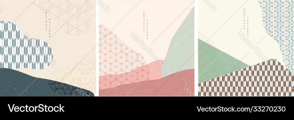 Geometric background with japanese wave pattern Geometric background with japanese wave pattern vector image